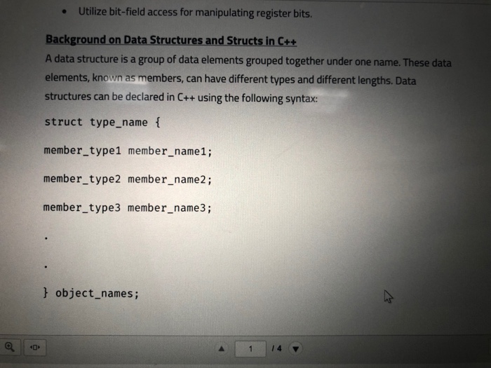  Write in Arduino code in C++ Utilize bit-field access for manipulating