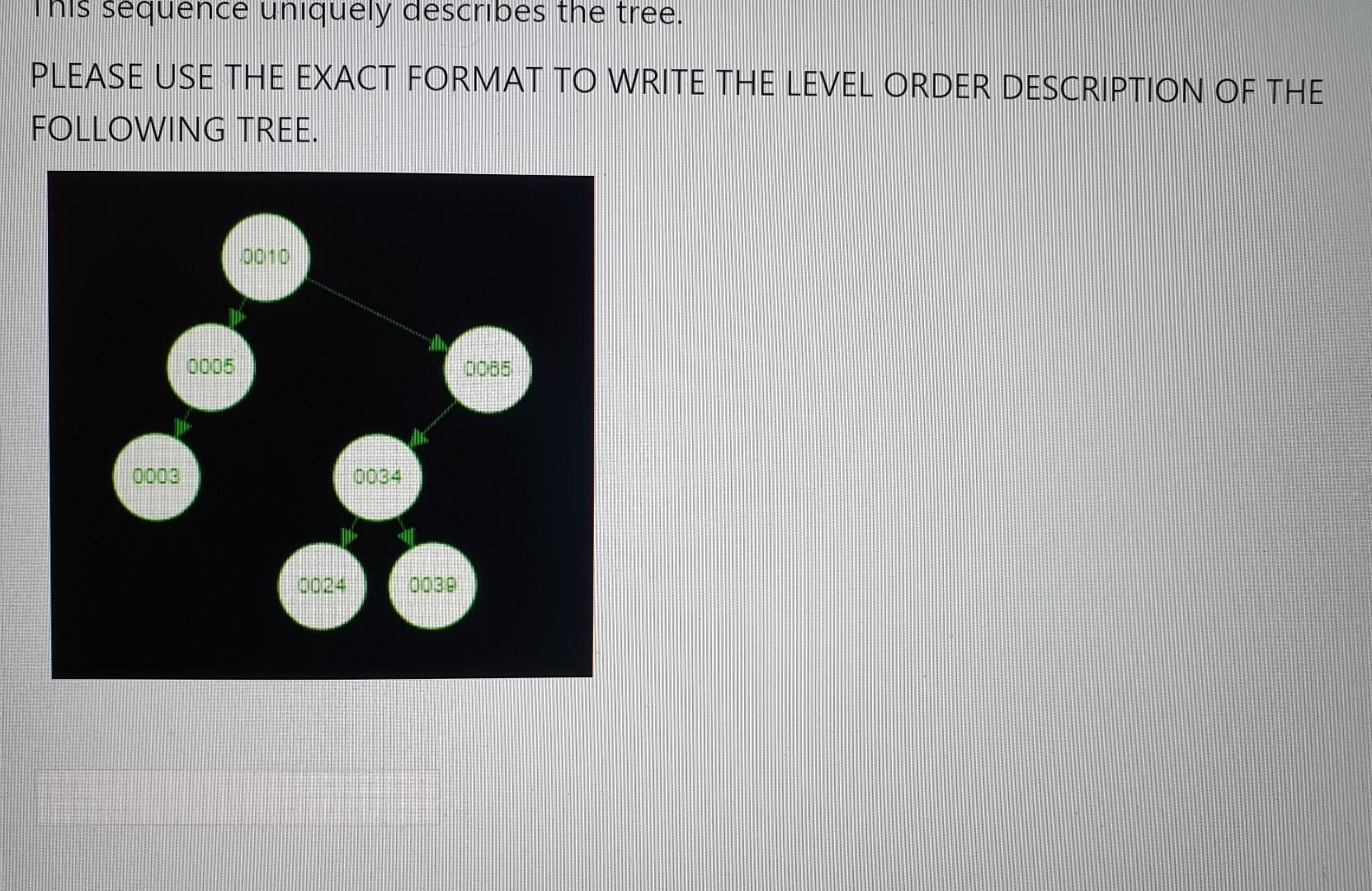 is given below. 0045 0032 0065 0057 0084 00es 45,32,65,57,84,98 This sequence