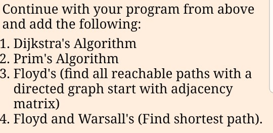 lab we will write methods to do the following tasks: 1. Read