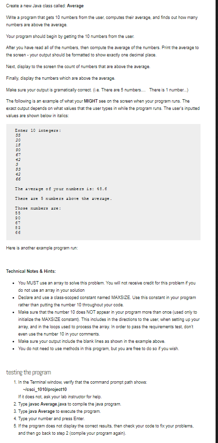 in this program could you please use comments Create a new Java