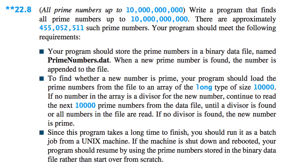 using java language, and could use for netbeans application. (All prime numbers