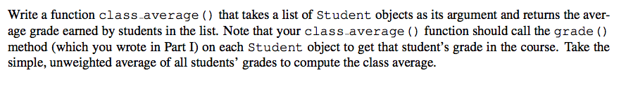 Python class Student: def __init__(self, name, id_num, quizzes, exams): self._name = name