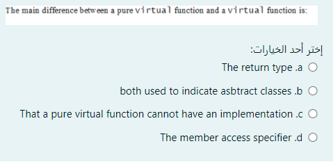 behaviors.d O than its base class ? What does the following statement