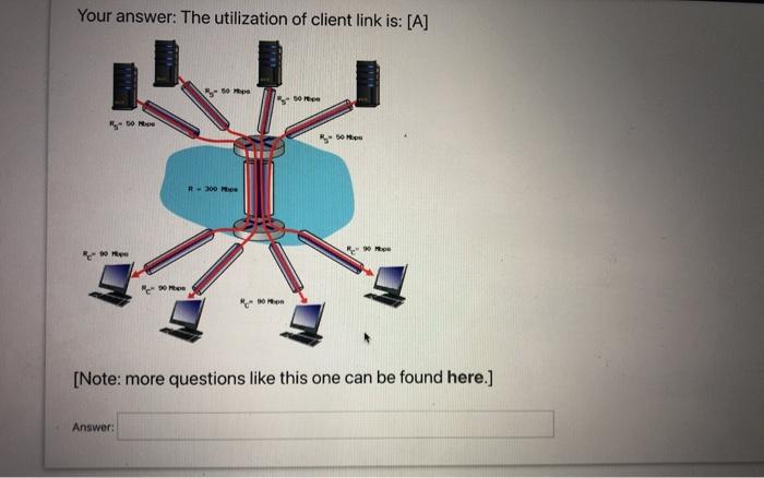 byte = 8 bits), and link transmits at R = 1 Gbps