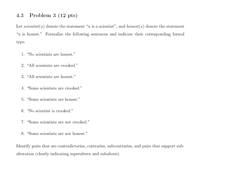 Please translate them into their formulas using only P(x) as x