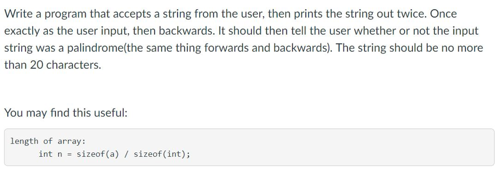 ***C program*** Write a C program that accepts a sting from the