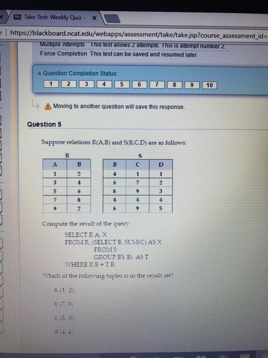 FROM R) ASV GROUP BY EV.d HAVING COUNT() 1; Which of the