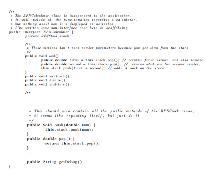 the postfix expression... Follow the examples done during class lectures... Problem description