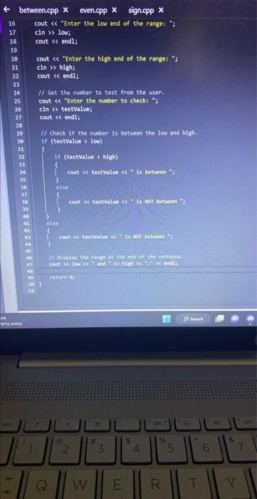 even or odd. For example, if the input is 1, the program