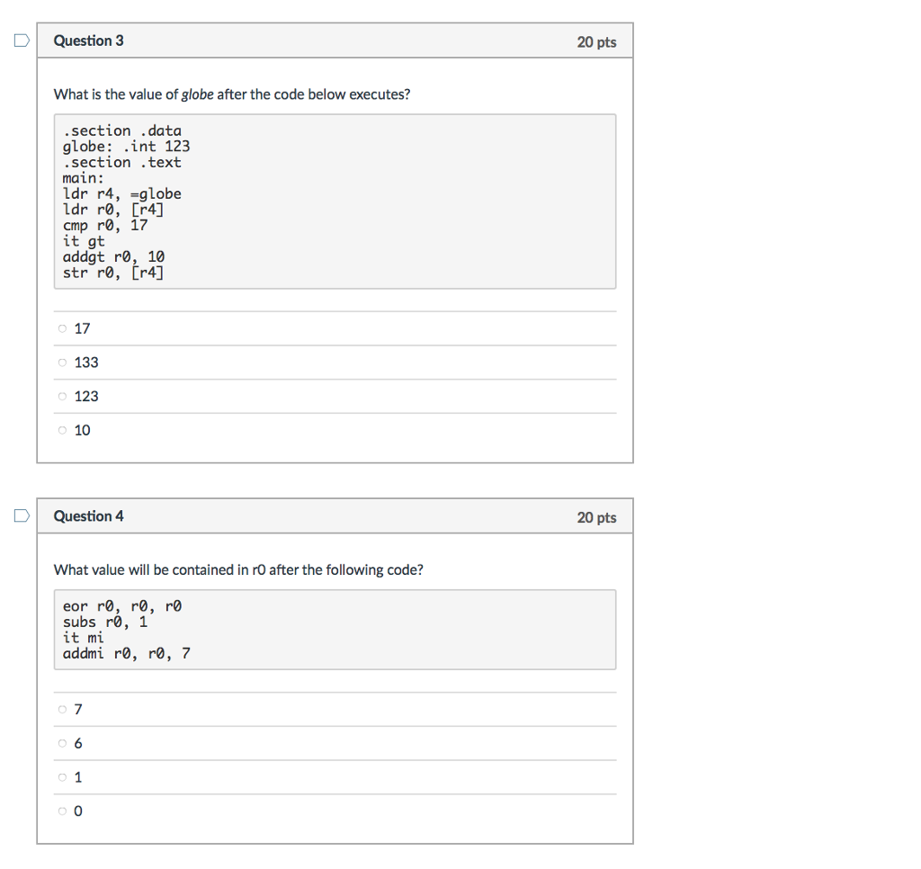 What is the value of globe after the code below executes?