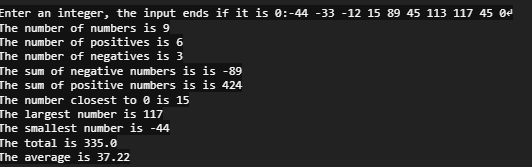 run to run as well to test. (Count positive and negative numbers