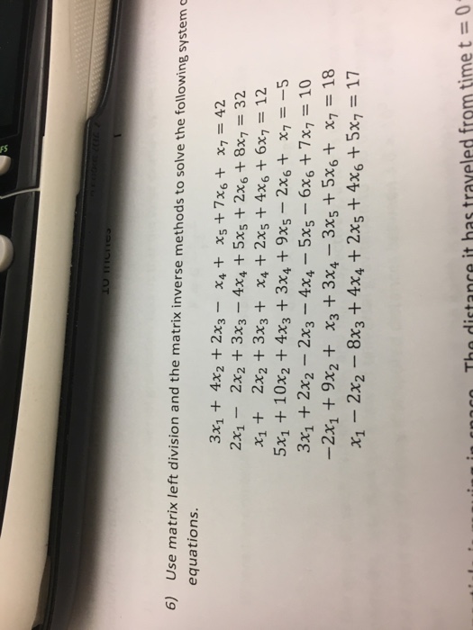  Use matlab show step by step Use matrix left division and