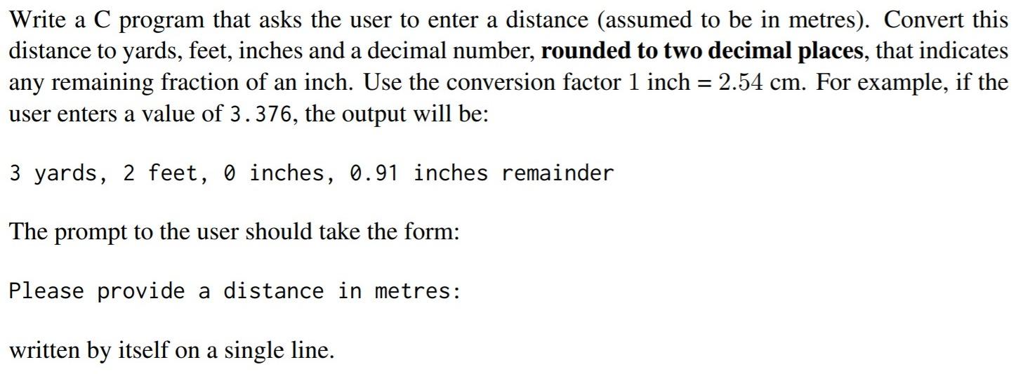  Write a C program that asks the user to enter a
