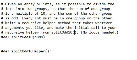 Using Python 3.6.1 and recursion Given an array of ints, is