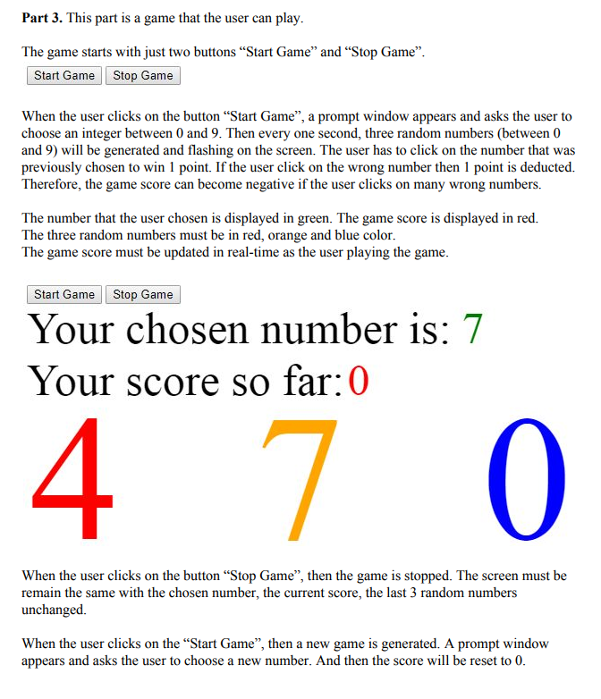 Webpage designed using HTML/CSS/Javascript Nothing more needed than besides what it said
