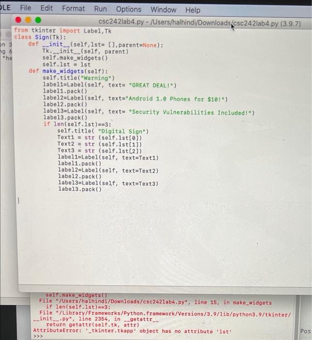 what happened with my code here, Python explain to me plz LE