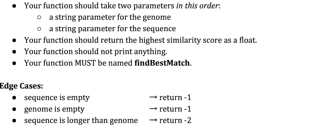 (40 points) We will use the term genome to refer to the