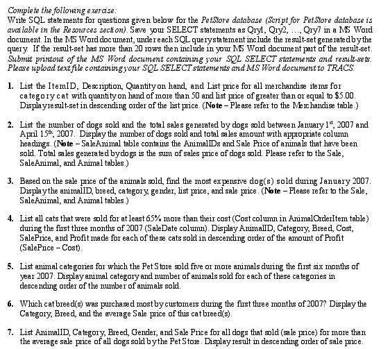 I need help with the Format for the SQL Script, can someone