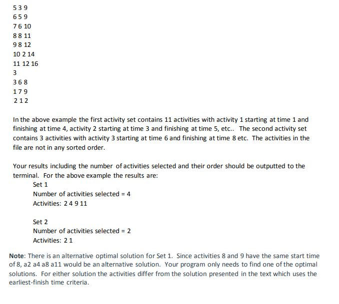 of all your files including the txt files and a README file