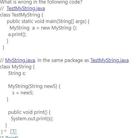 What is wrong in the following code? J/ TestMyString.java class TestMyString