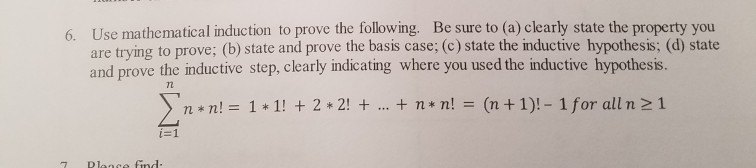  Proof by induction please explain the answer. Use mathematical induction to