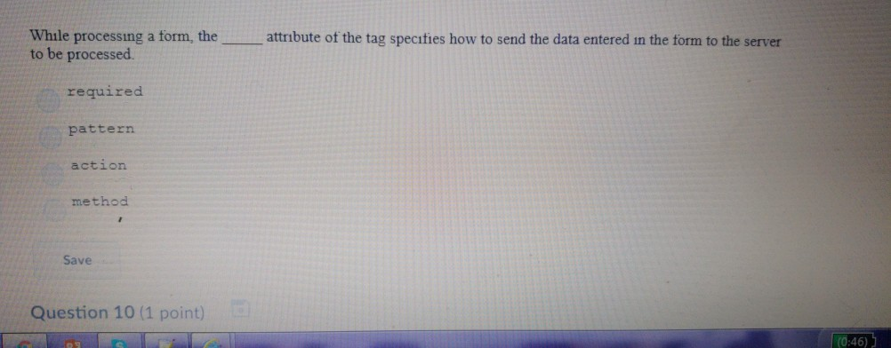  while processing a form, the to be processed attribute of the