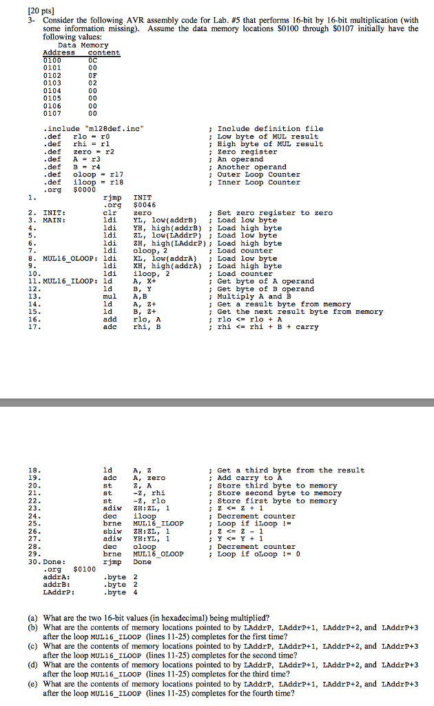  include "m128def.inc ; Include definition file ; Set zero register to