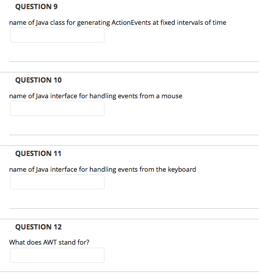 event QUESTION 6 link a GUI component to an event handler (one