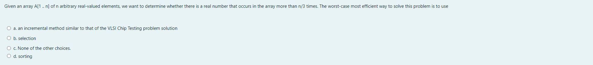 Open in new tab for bigger picture Given an array A[1 ..n]