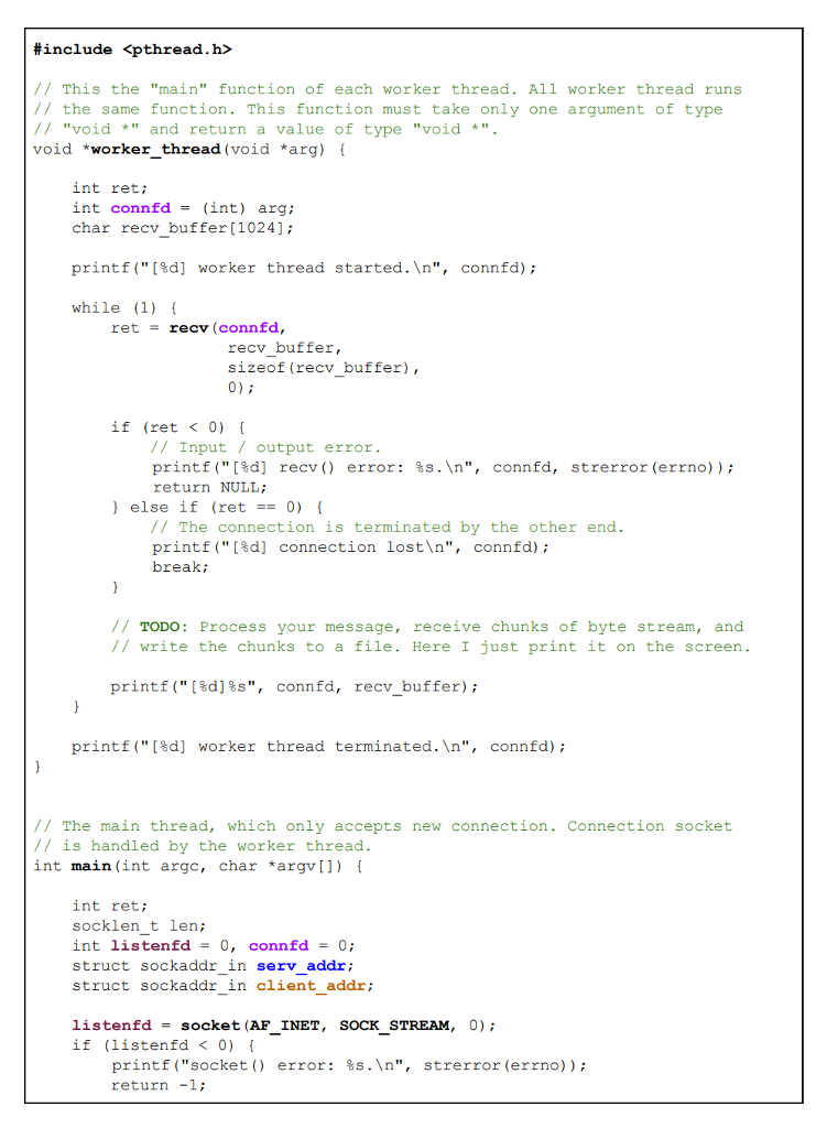 to be merged with the previous one. 2) The client and the