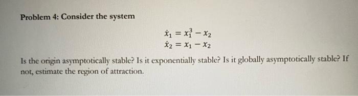  please solve in matlab and include the phase portraitinclude calculations Problem