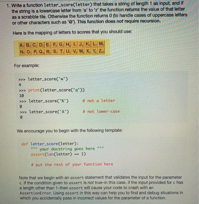  use question 1 to answer question 2 1. Write a function