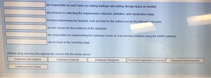  Intro to Relational Database I Need Help are responsible for such