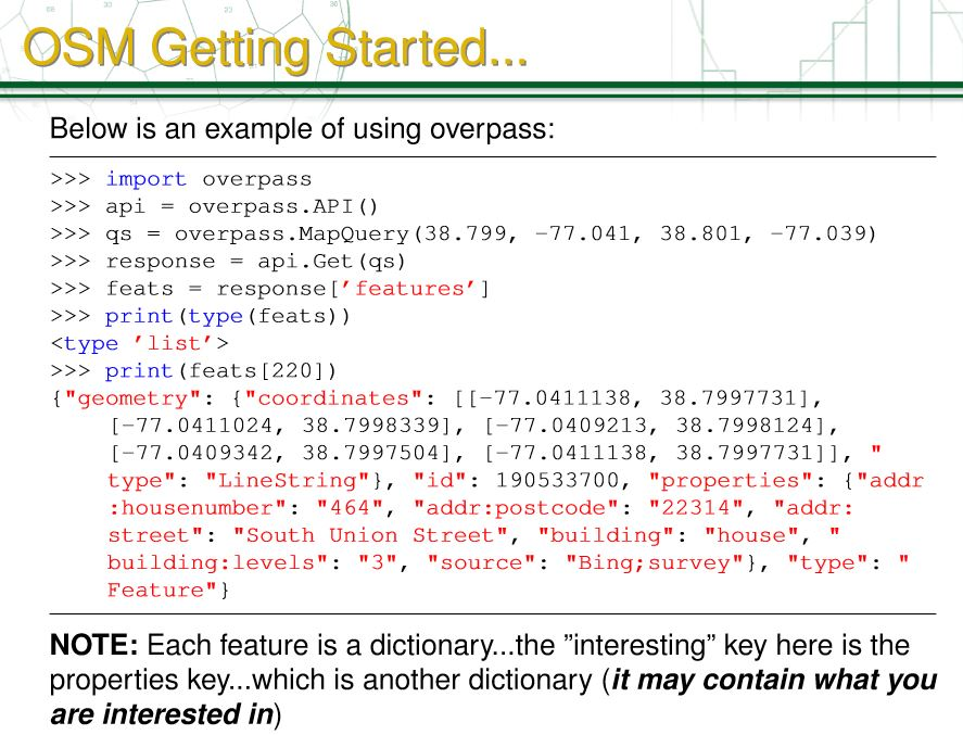 OSM Parsing. 1 This assignment will query OpenStreetMap (OSM) using a lightweight