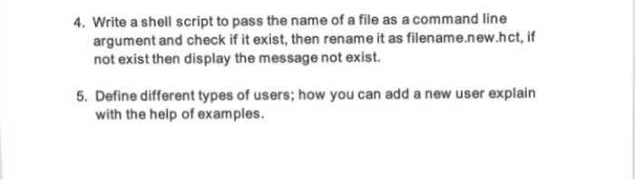  Write a shell script to pass the name of a file