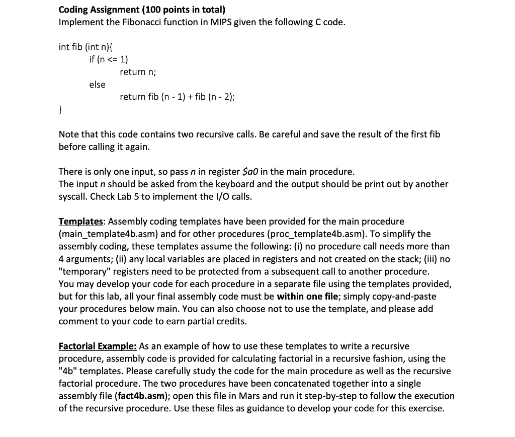 Needs to be done with MARS simulator Download link: http://courses.missouristate.edu/KenVollmar/MARS/download.htm (If text