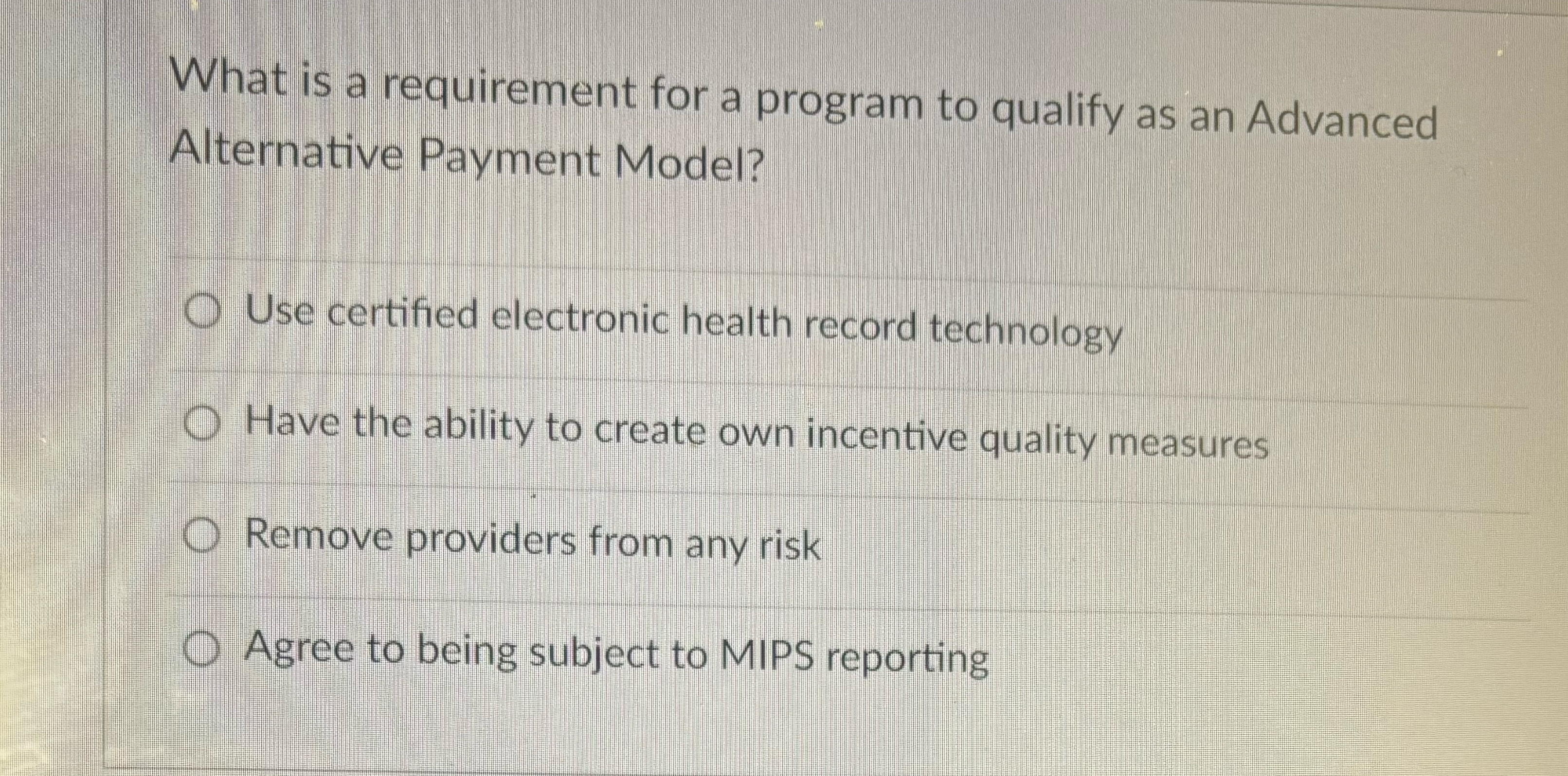  What is a requirement for a program to qualify as an