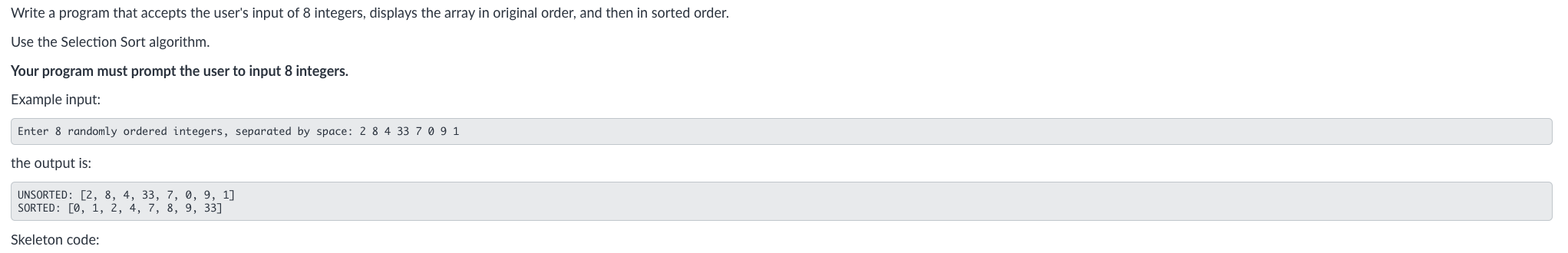 Code In C++ Please Code in C++ please Write a program that