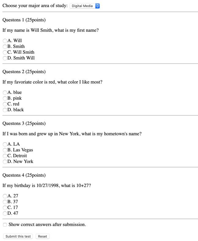 for this Question I need the (php) to print out the