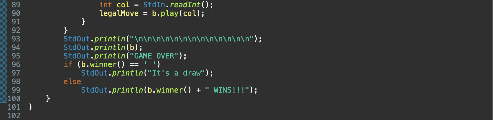 RuntimeExpection("Not implemented"); The non-colored sentences are instructions; Thanks * x 1 package