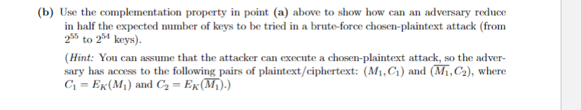  (b) Use the complementation property in point (a) above to show