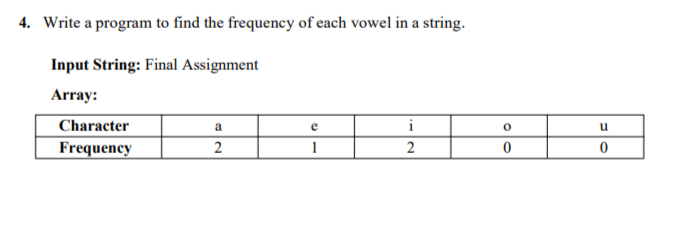 IN ASSEMBLY 8086 LANGUAGE ONLY 4. Write a program to find the