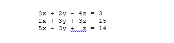 problem in solving linear equations using the Gaussian Elimination method