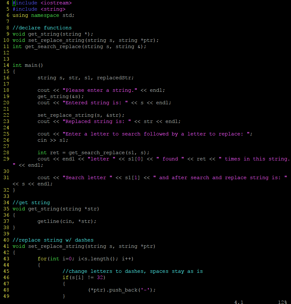 language is C++). The assignment is the first picture, and the second