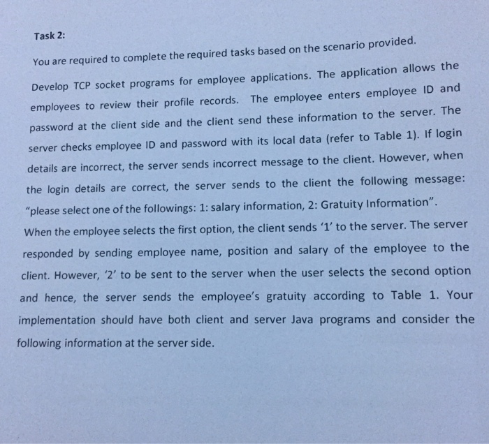  I need help with task 2? You are required to complete