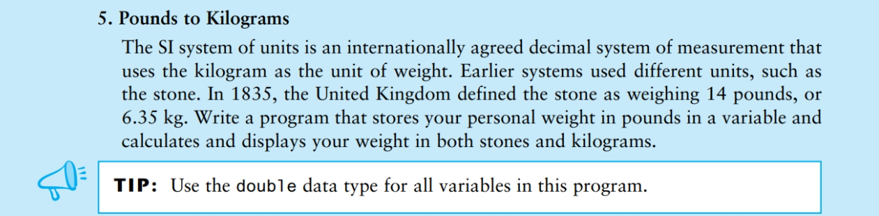 PLEASE SOLVE THEM IN C++ USING CODEBLOCKS OR ANY PROGRAM. 5. Pounds