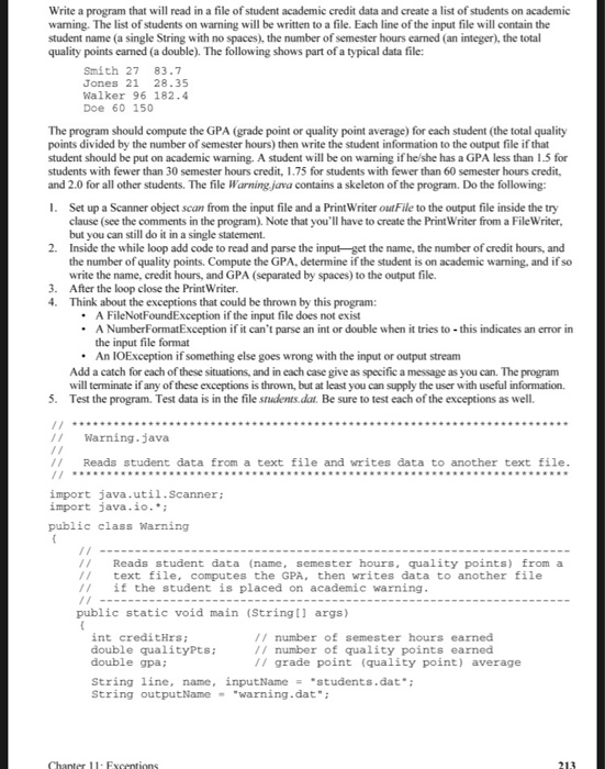 Need some help Write a program that will read in a