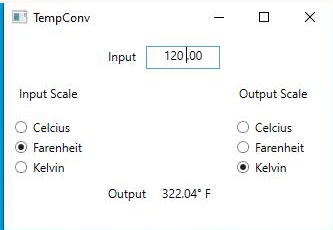 ------ C#, WPF ----- Create in C#, WPF the following converter: Temp