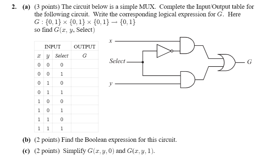signals for the circuit. Write the corresponding Boolean expression for P. Here