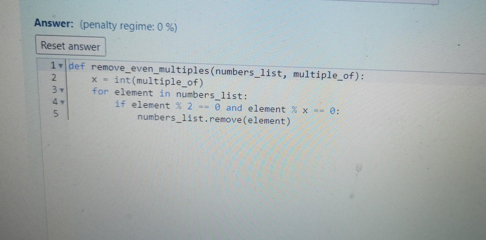 1. An integer list numbers_list. 2. An integer multiple_of. The function should
